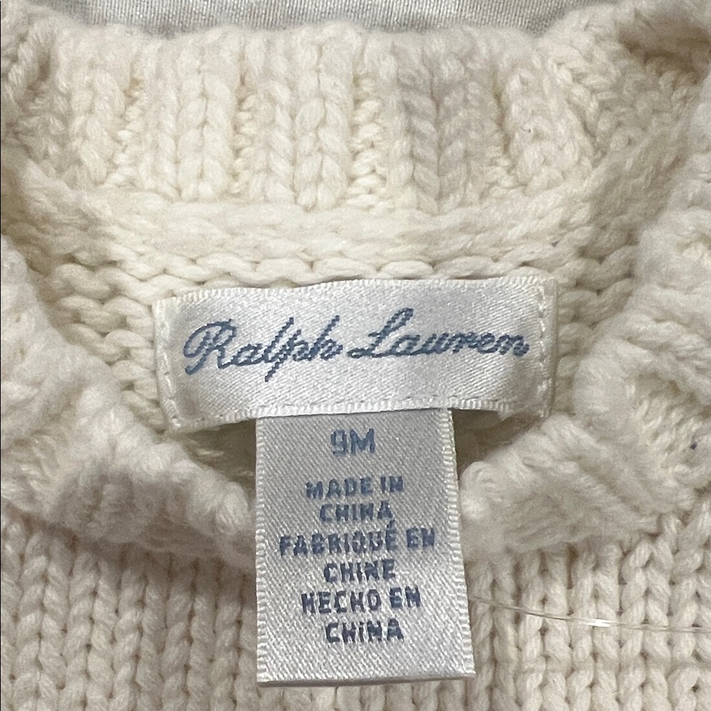 NWT Ralph Lauren Cream Knit Sweater - Picture 2 of 7